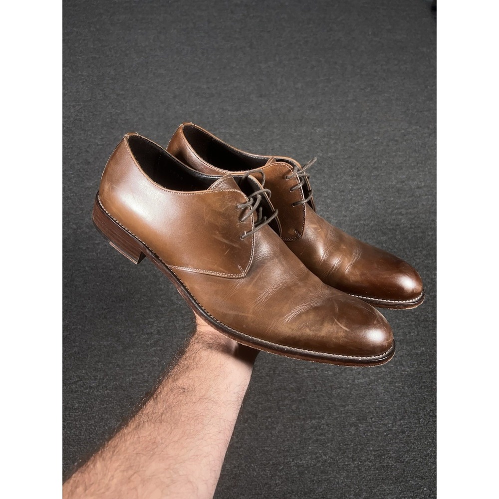 To Boot New York Dress Shoes Men's 11.5 Brown Leather Lace Up Made In Italy